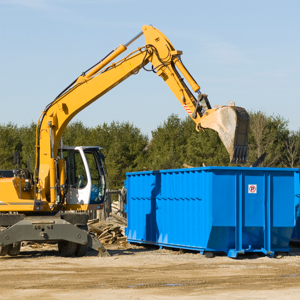 are there any restrictions on where a residential dumpster can be placed in Baughman